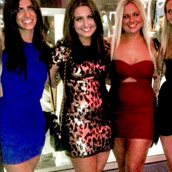 BCBG Sequin Leopard Mini Dress - Picture 4 of 4